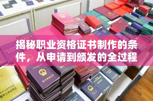 盐亭揭秘职业资格证书制作的条件，从申请到颁发的全过程