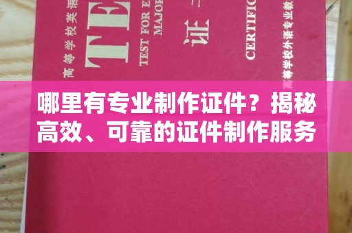 盐亭哪里有专业制作证件？揭秘高效、可靠的证件制作服务