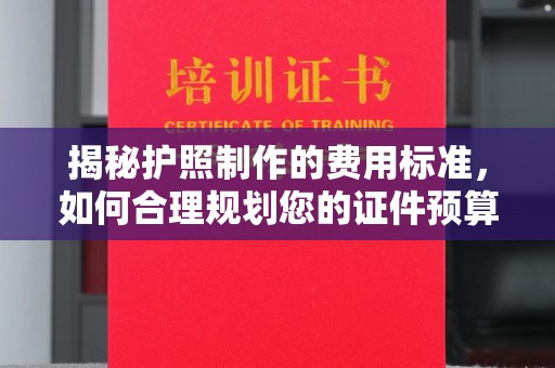 盐亭揭秘护照制作的费用标准，如何合理规划您的证件预算