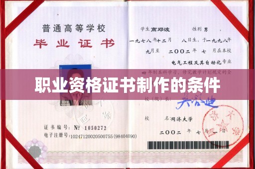 盐亭职业资格证书制作的条件