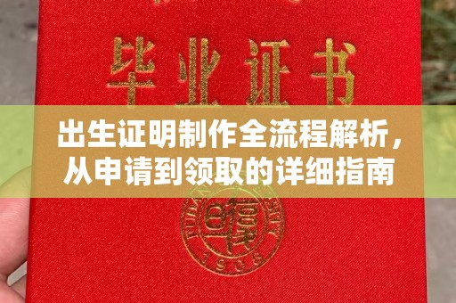盐亭出生证明制作全流程解析，从申请到领取的详细指南